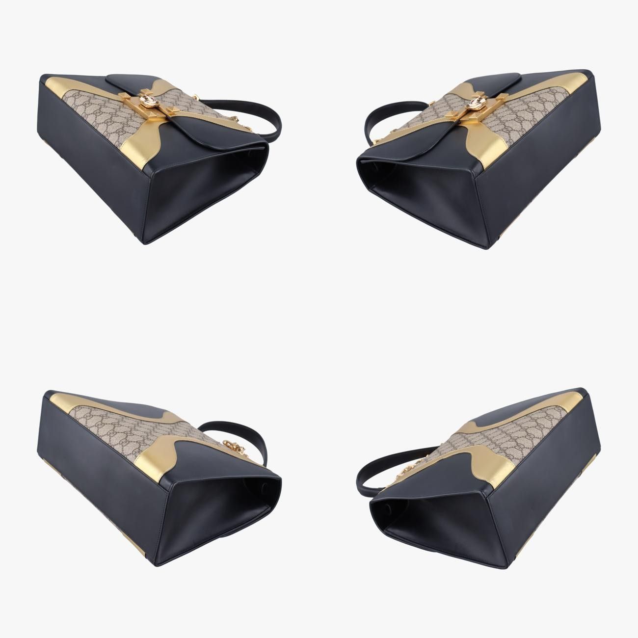 グッチGucciオジリデベージュ×ブラック×マルチカラーPVCコーティングキャンバス×レザー476435E023553314