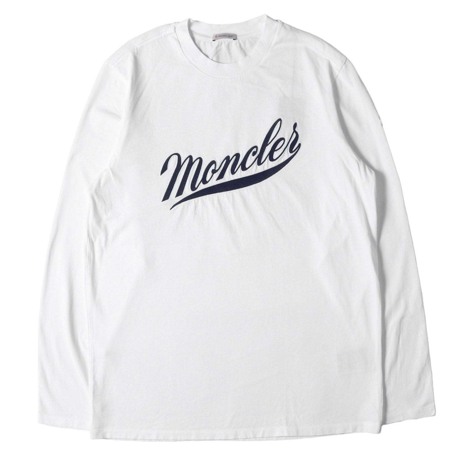 23SS】MONCLER クルーネックカットソー ロングスリーブTシャツ 白