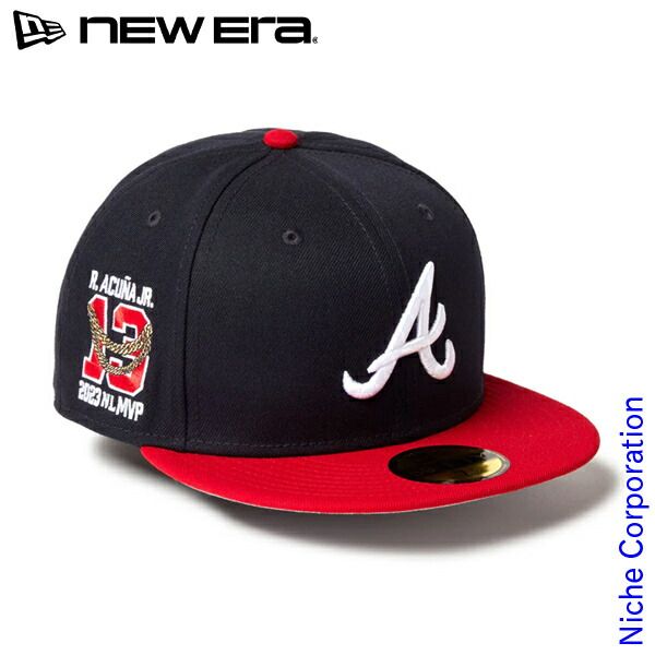 【新品】 NEW ERA 59FIFTY MVP アトランタ・ブレーブス ネイビー/スカーレット (14388848) (59.6cm)