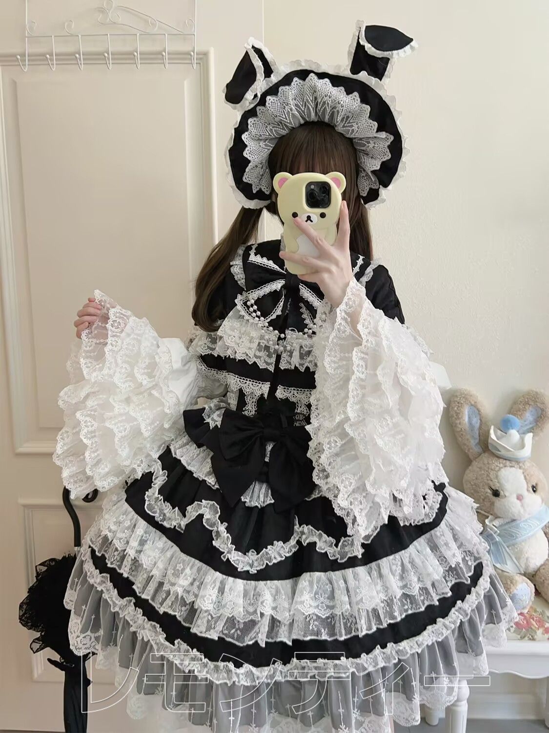 オリジナルデザイン 豪華ロリータ洋装 jsk ジャンパースカートワンピース 花嫁スタイル ジャンパースカート4色展開 ブラック アイボリー ピ