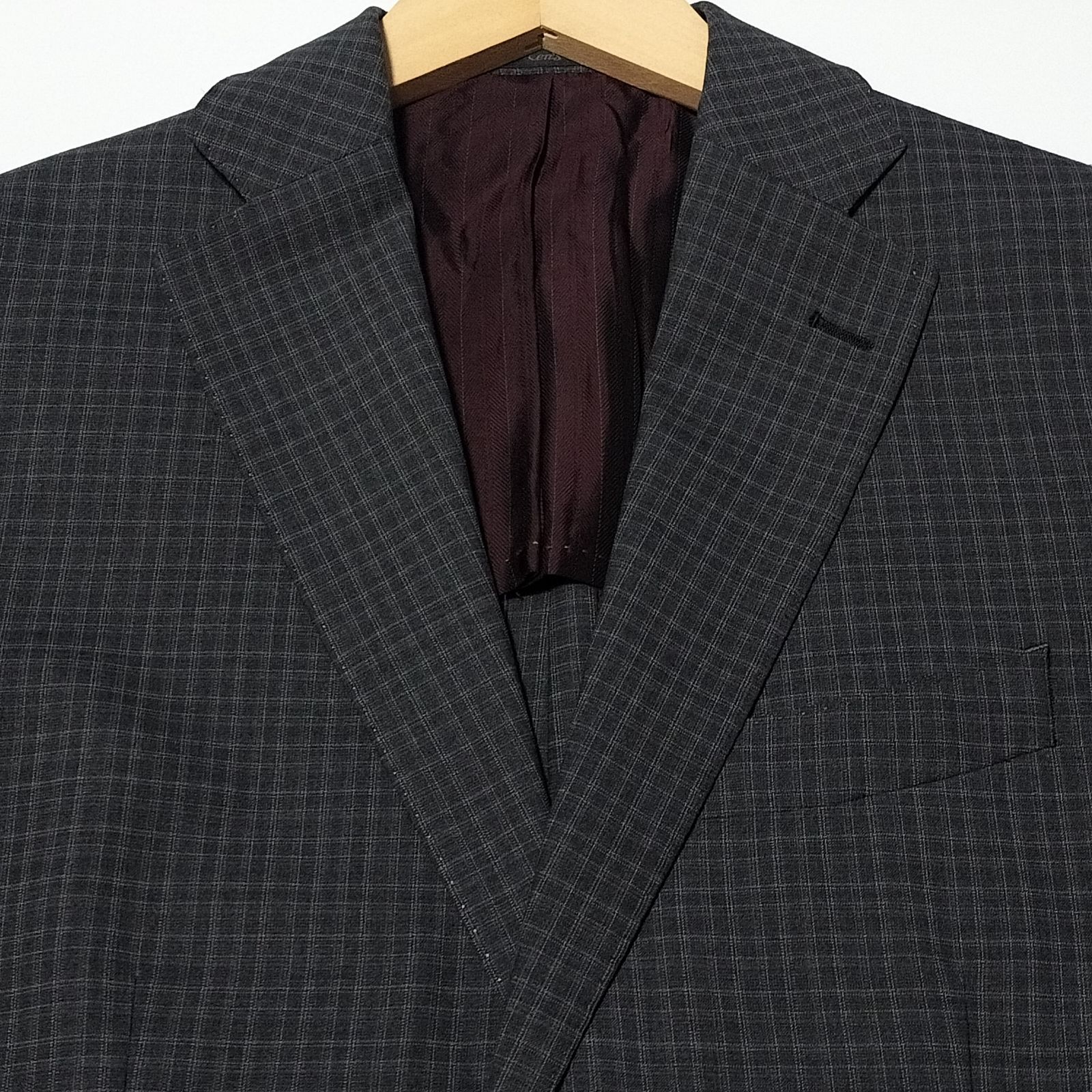 極美品　希少　大きいサイズ　4XL ３ピース　セットアップスーツ　グレー 極美品】【希少サイズ】Men's Bigi 3ピース チェック スーツ