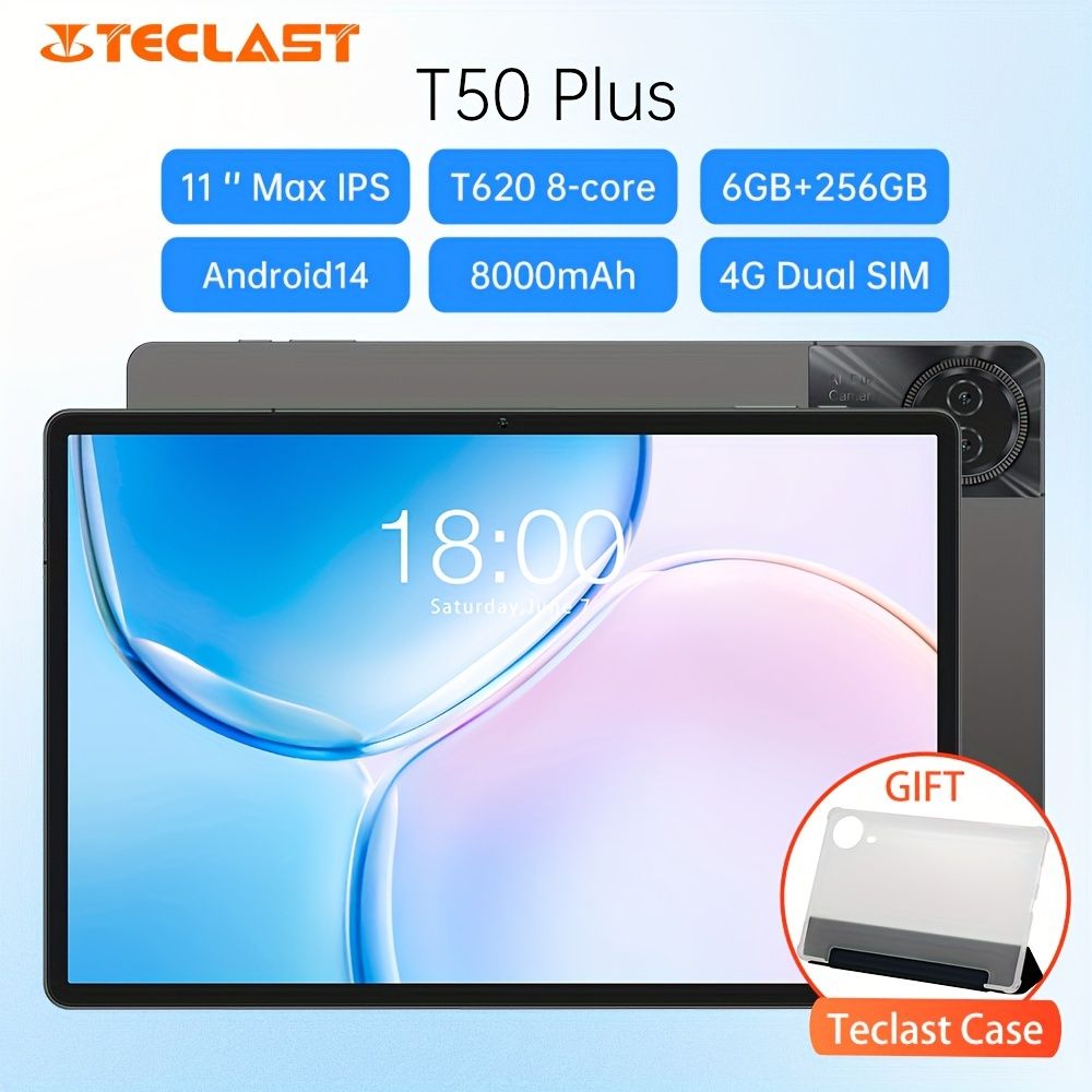 Teclast T50 Plus タブレットPC 11インチ Android 14搭載 TDDIディスプレイ1920x1200 ROM16GB 6 10 256GB ROM＋1TB TFカード拡張対応 Unisoc T620オクタコアCPU 90Hzリフレ