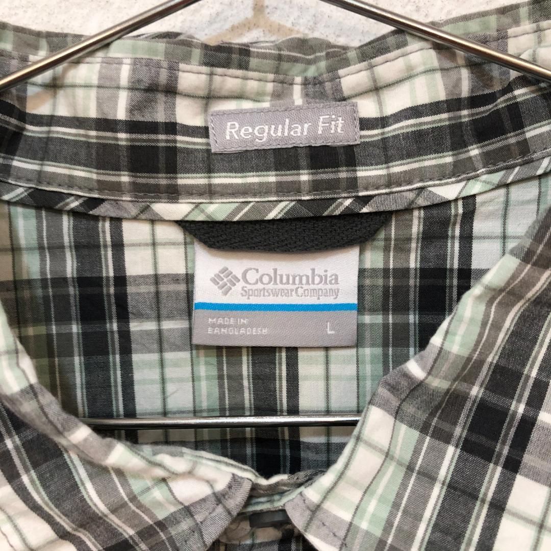 コロンビア チェックシャツ 半袖 コロンビア Columbia チェック柄 半袖シャツ【L】 - メルカリ