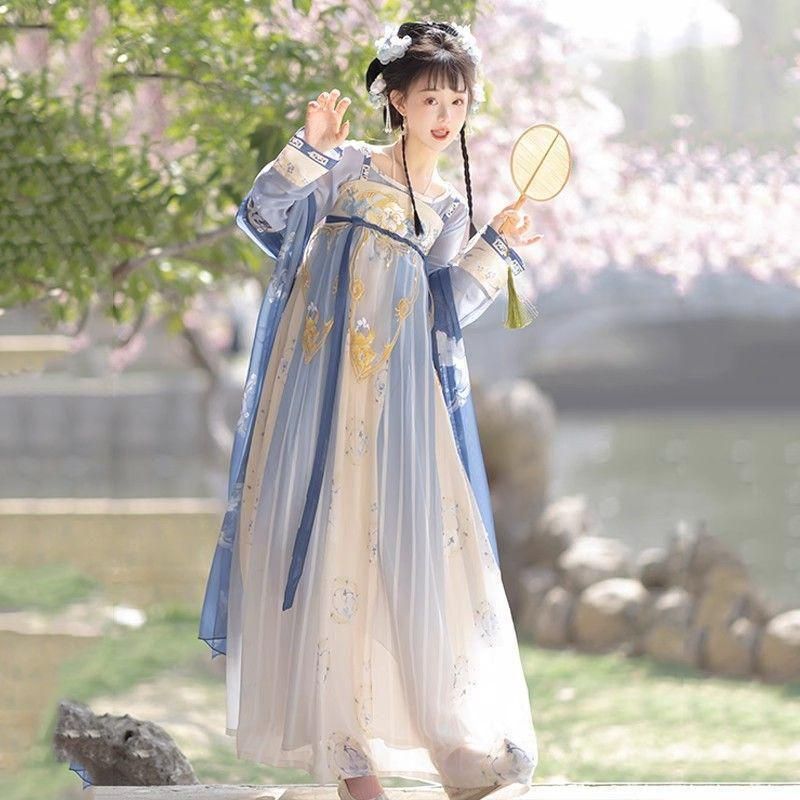 星 2025 豪華刺繍 漢服 かんふく 古風衣装 レトロ風 中華ロリータ コスプレ ワンピース 唐装 仙女服 中華風 美しい刺繍 学園祭用 文化祭用 舞台演出用 日常着 プレゼント用 レディース用HF247