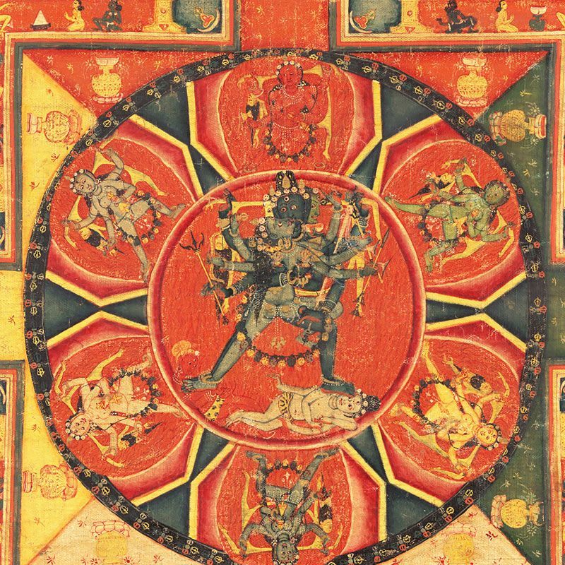 A3サイズ ネパール 仏画 ポスター チャクラサンヴァラ マンダラ 曼荼羅