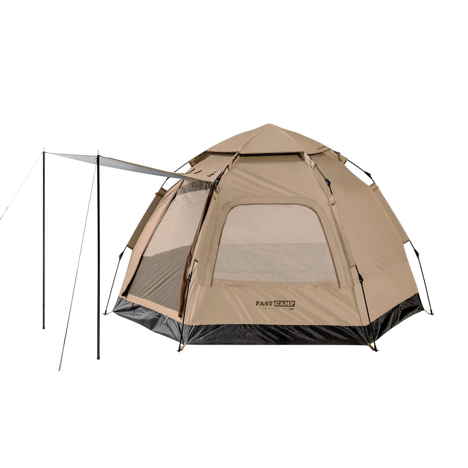 キャノピーを付く-khaki IDOOGEN ワンタッチテント 4人用 コンパクト キャンプテント ドームテント ドームシェルター camping  tent テント ファミリー UVカット 自立式 テントツーリングドーム 簡単設営 収納袋付 3-4人用 - メルカリ