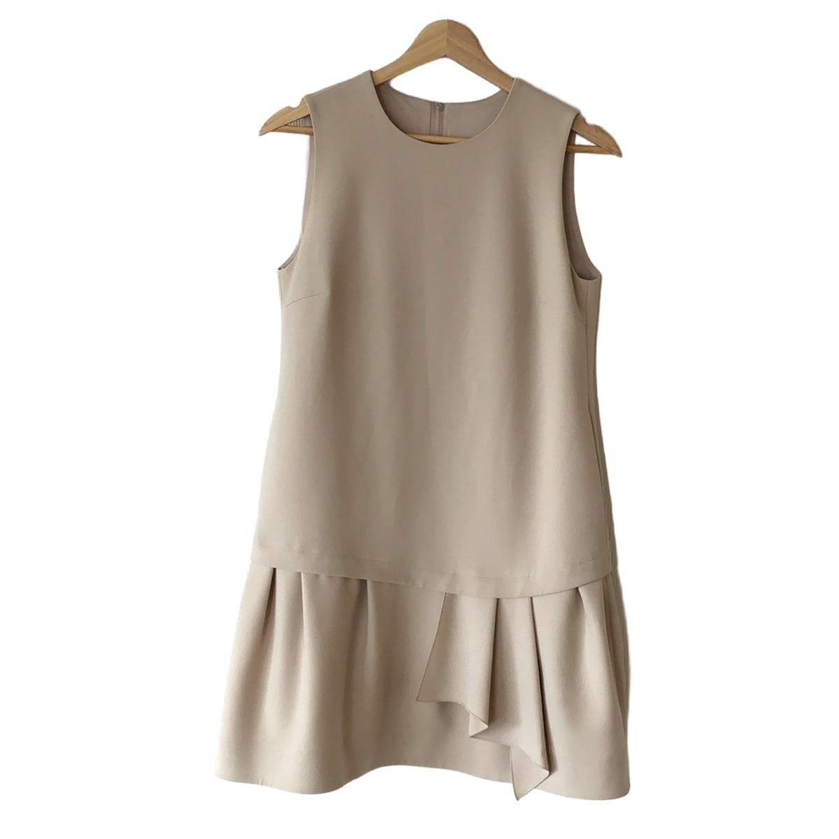 FOXEY NEW YORK フォクシーニューヨーク ワンピース サイズ40 M レディース - 32365 ベージュ ノースリーブ|ひざ丈