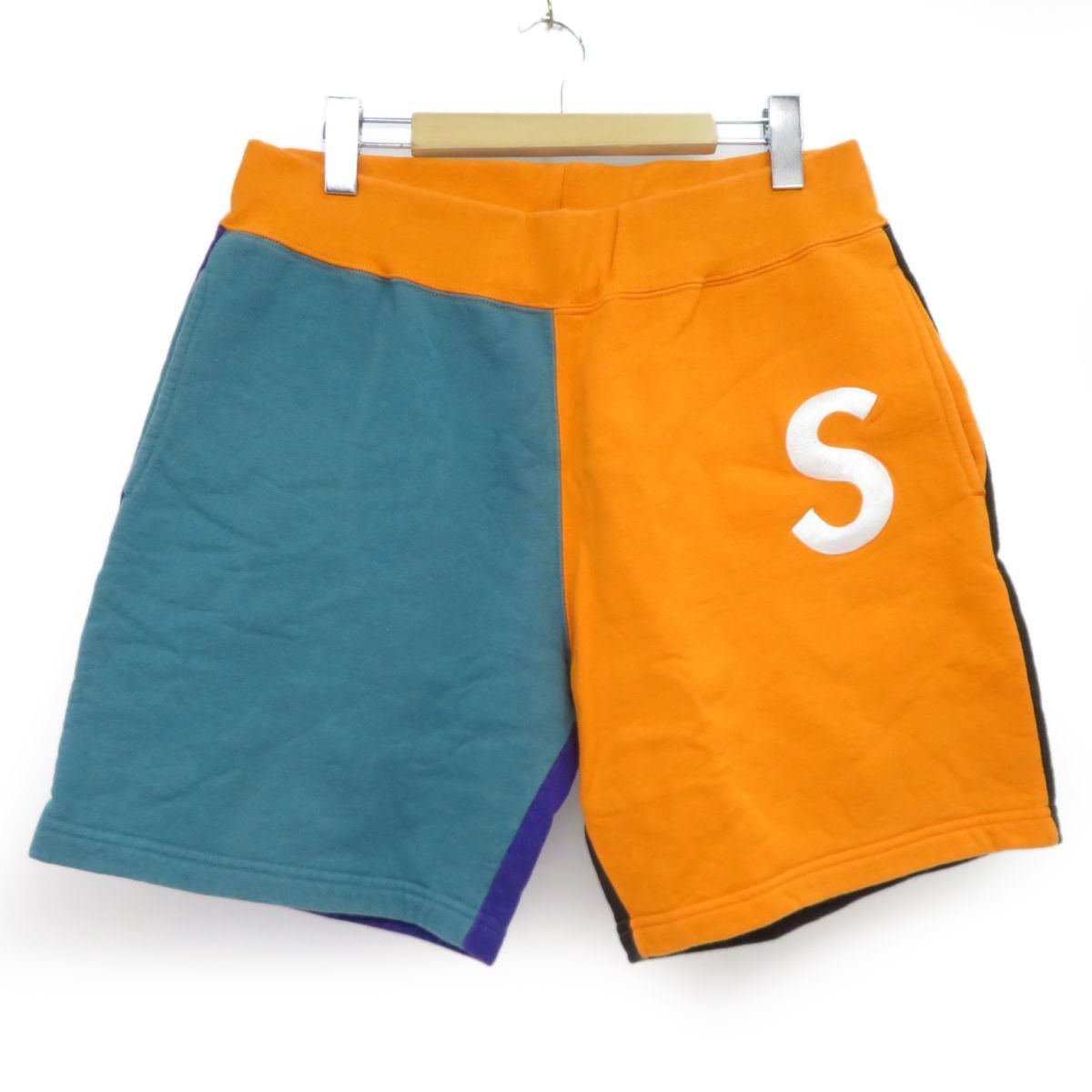 Supreme シュプリーム 19ss S Logo Colorblocked Sweatshort カラーブロック スウェットショーツ ハーフパンツ  Mサイズ ※中古 - メルカリ