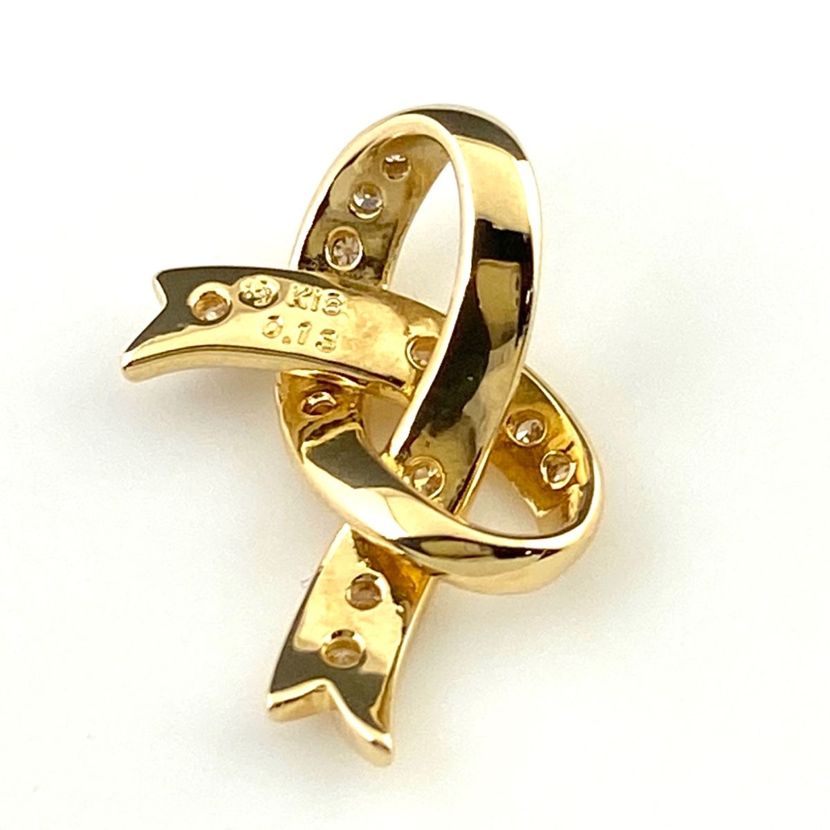 タサキ TASAKI リボンモチーフ ペンダントトップ YG イエローゴールド  