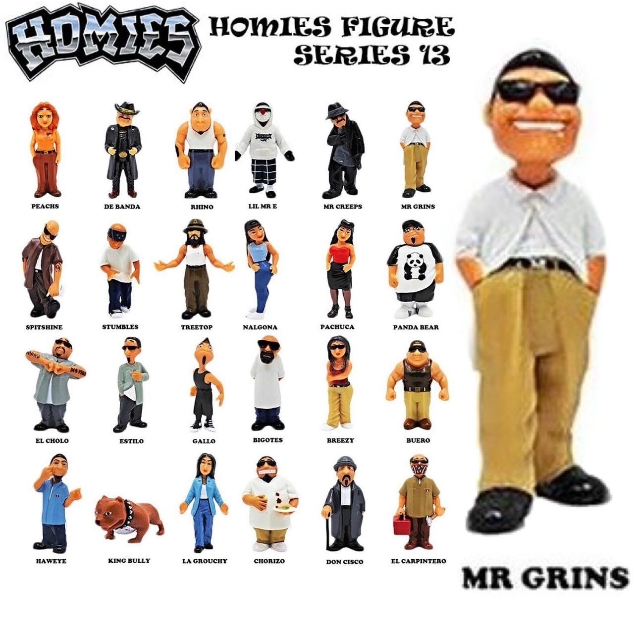 新品 🇺🇸 HOMIES ミニフィギュア SERIES13【MR GRINS】ヒップホップ デザイナーズトイ フィギュア ホーミーズ チカーノ  ギャング アメリカン雑貨 アメトイ - メルカリ