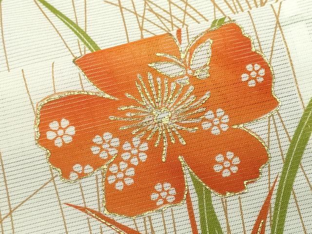 平和屋着物＊夏物 色無地 絽 雄黄色 洗える着物 CAAW3107ut