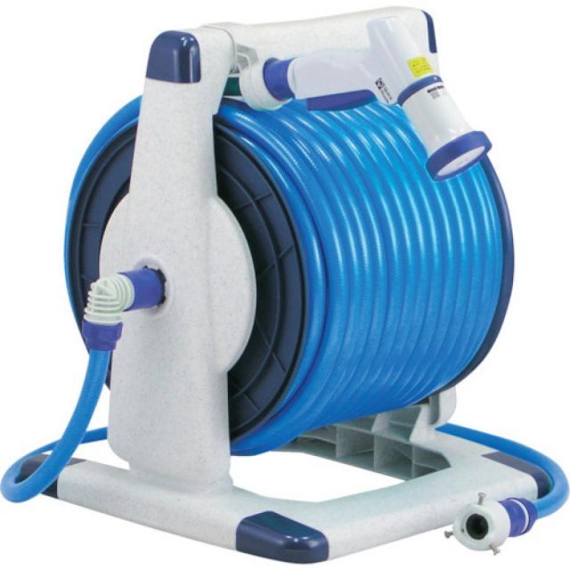 三洋化成 アーバンリール 50m UR4-Q506R 散水 ホースリール 家庭用 園芸 ガーデニング 洗車 耐圧マリンブルーホース
