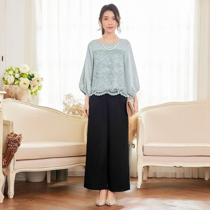 パーティードレス パンツドレス セットアップ ママスーツ 新生活 母 ママ 結婚式 トップス ワイドパンツ 大きいサイズ レディース フォーマル 春秋 上品 エレガント レディース cuiying115 MAAHADDERANG_COM