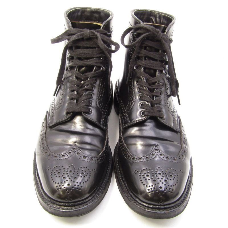 Alden Vチップブーツ ブラックコードバン US6.5D Alden Vチップブーツ ブラックコードバン US6.5D ALDEN: コード