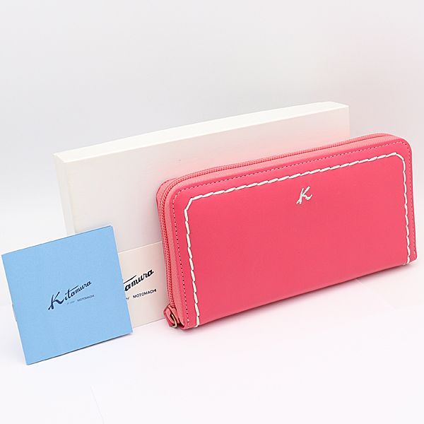 美品 箱付 キタムラ 長財布 ローズピンク KYM - メルカリ