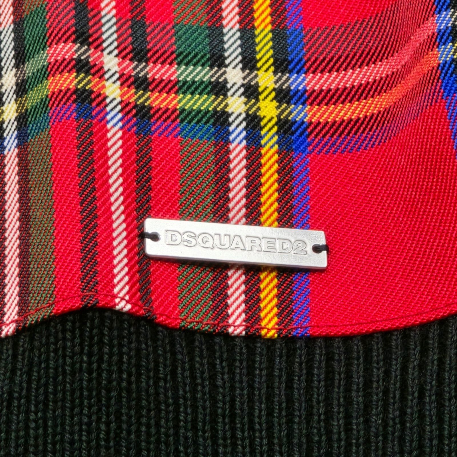 【✨美品】DSQUARED2チェックシャツドッキング ニット／ディースクエアード DSQUARED2 - フラワー様専用 ディースクエアード シャツ