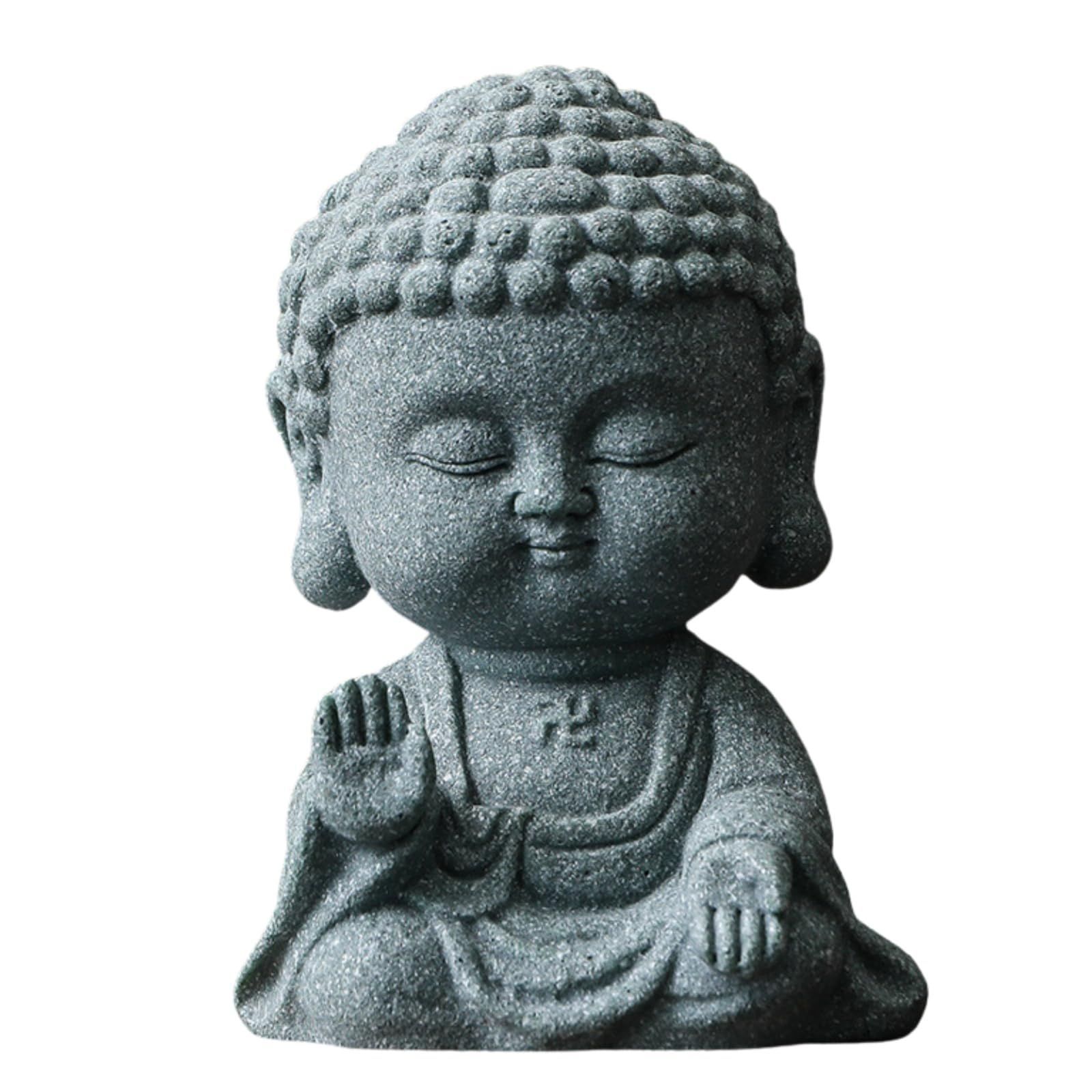 石仏 釈迦尼如来仏 卓面 置物 装飾品 工芸品 美術品（Amazon