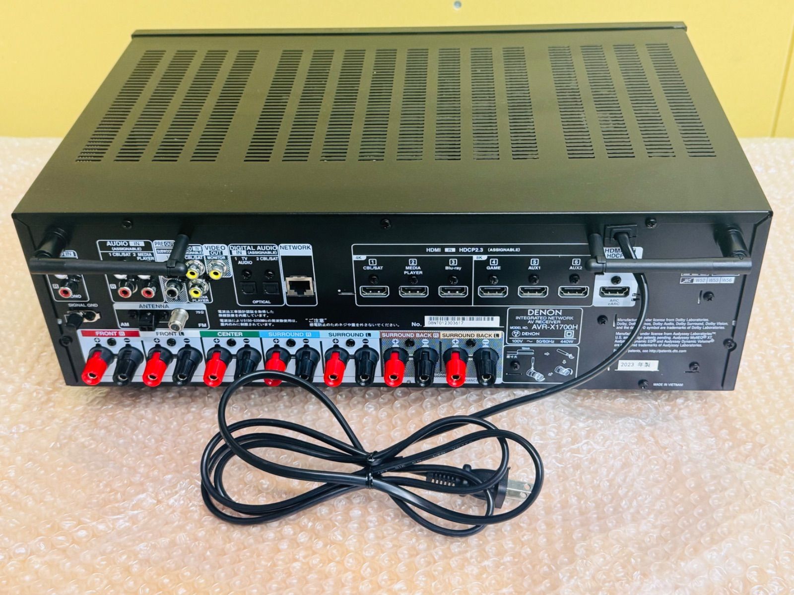 未使用 展示品 DENON AVR-X1700H AVサラウンドレシーバー AV