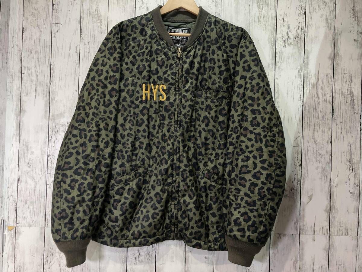 HYSTERIC GLAMOUR ヒステリックグラマー 02223AB05 フィールドジャケット グリーン系 レオパード柄 L