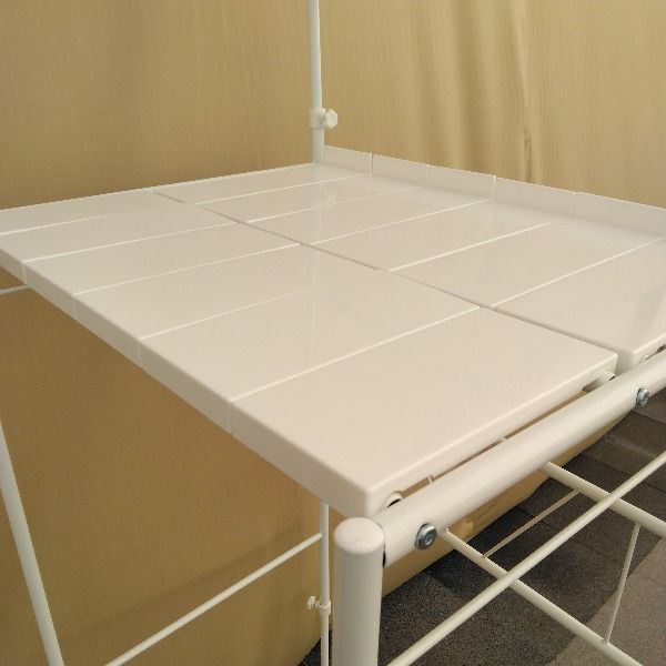 ホワイト 段差対応＆たっぷり奥行ランドリーラック MARWIL-DEMENAGEMENTS_CH