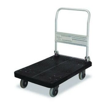 静音台車 ハンドル折りたたみ式 最大積載量300kg PLA300-DX ブラック