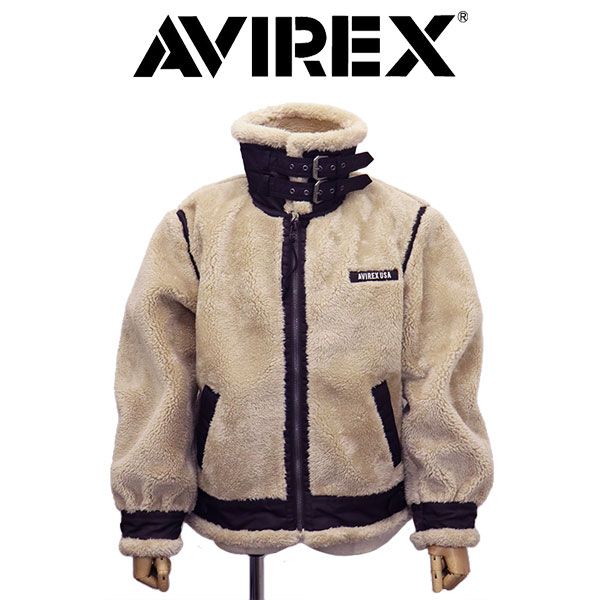 AVIREX (アヴィレックス) 2252043 6122179 RETORO BOA B-3 レトロ ボア ジャケット 全3色 40BEIGE XL