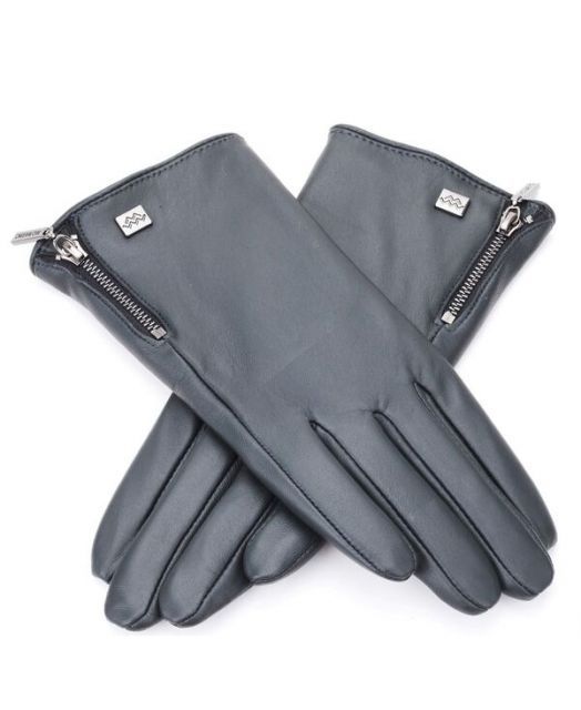 送料無料 ミオマリオ レディース 手袋 アクセサリー Women s Wristed Zipper Touchscreen Leather Gloves Dark emerald