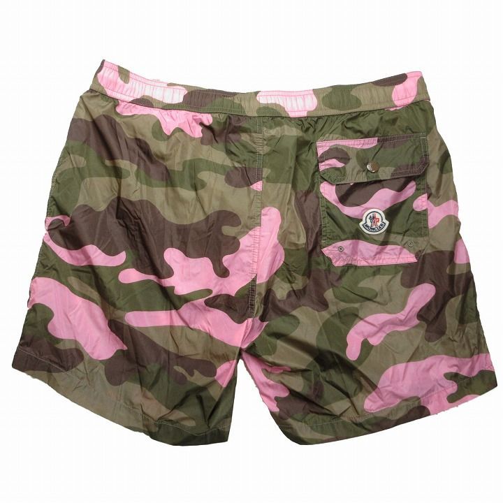 パンツ モンクレール BOXER MARE カモフラ柄ナイロンスイムハーフパンツ XL