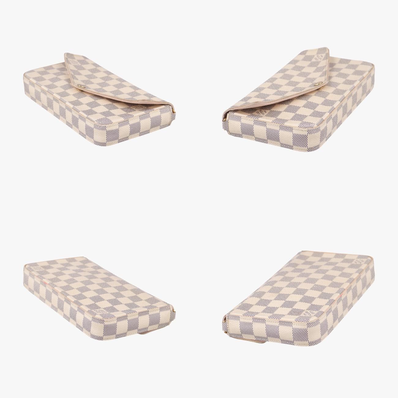 ルイヴィトンLouis VuittonポシェットフェリシーアズールダミエキャンバスN63106MI4187 DECORATOM_COM_BR