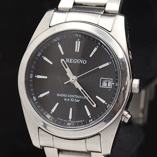 レグノ 電波ソーラー ブラック文字盤 H415-T017274 メンズ腕時計 KMR 2000000 NSK