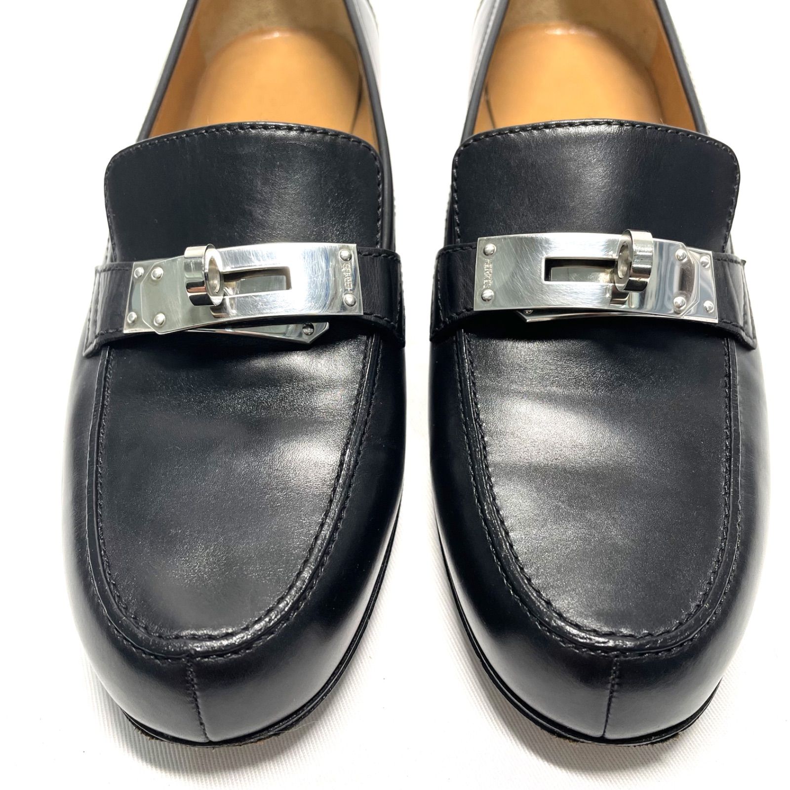 美品 HERMES デスタン モカシン ローファー ケリー金具 レザー 36 エルメス HERMES ローファー レザー モカシン デスタン ケリー