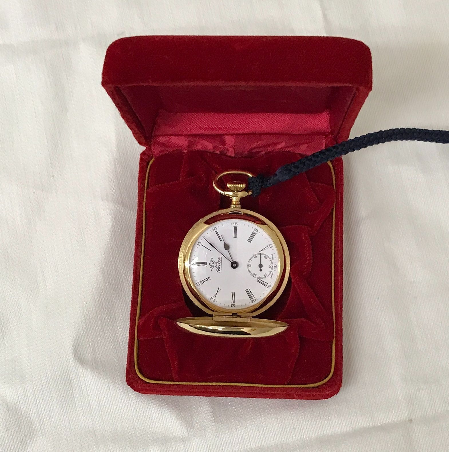 天皇陛下御成婚60年記念 懐中時計 スイスWatex ワテックス製 美品