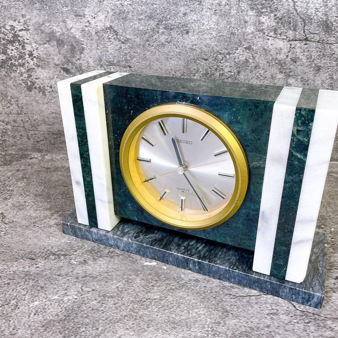 SEIKO 置時計 大理石製 モダンデザイン SEIKO 置時計 大理石製 モダンデザイン - メルカリ
