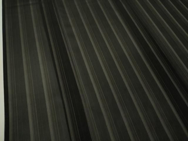 平和屋本店□希少 夏物 本場黄八丈 黒八丈 夏黄八 紗紬 間道 逸品 未