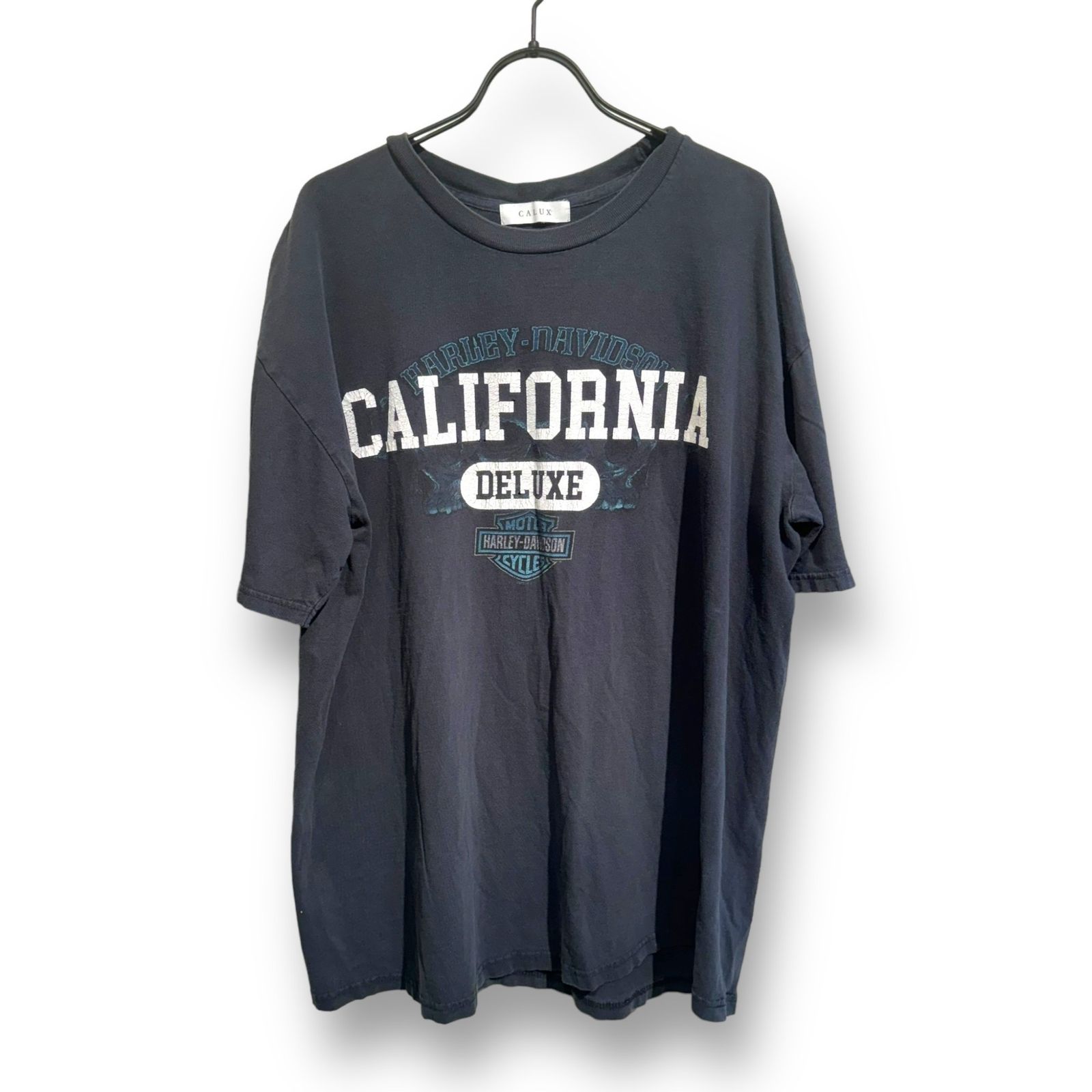 Deuxieme Classe CALUX リメイク カレッジTシャツ ブラック ドゥーズィエムクラス購入 キャラクス 22AW リメイクカレッジT