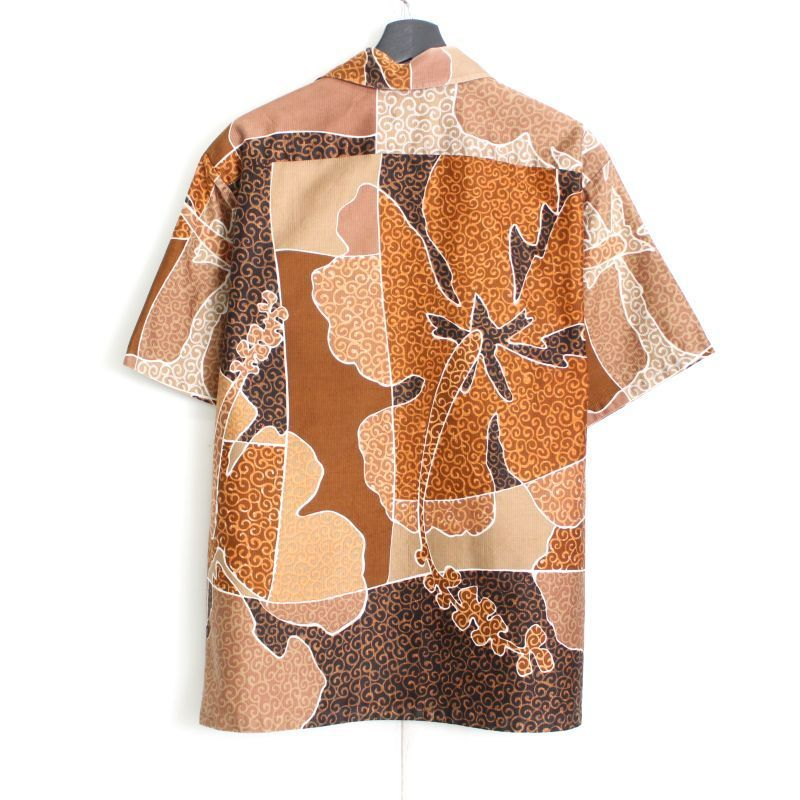 70s ハワイ製 vintage ANDRADE 総柄 オープンカラー コットン アロハ