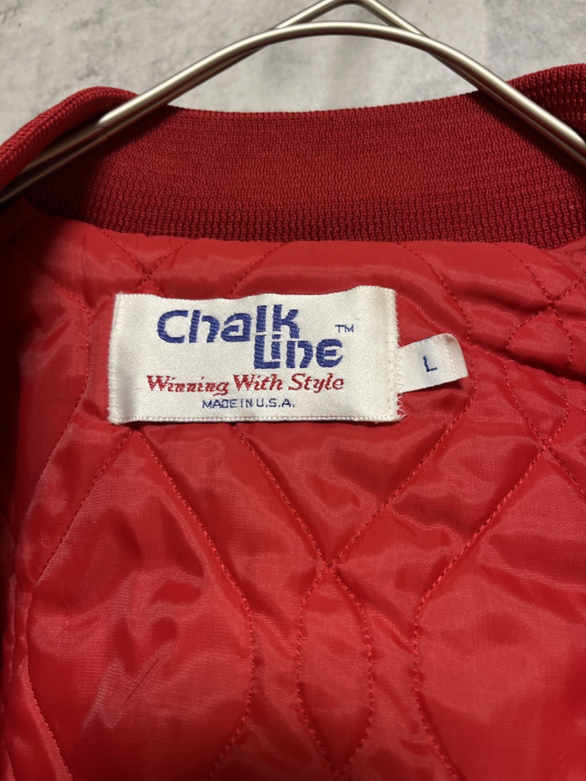 49ers 90s line chalk スタジャンUSA製 長瀬智也着用 USA製 NFL