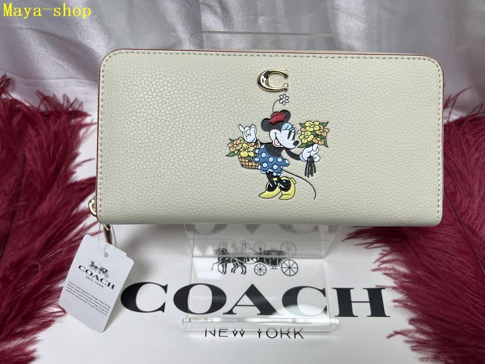 コーチ COACH 長財布 財布  アコーディオン ジップ リジェネラティブ 100周年限定コレクション ミニーマウス 新生活 年度末 プレゼント 贈り物   財布 レディース 新品未使用 ブランド ファッションCH472 B335 12