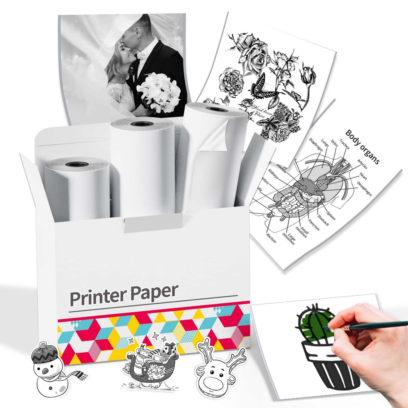 りか　確認ページ M02 ラベル - ラベル メーカー ペーパー パターン ラベル (蓮) 感熱