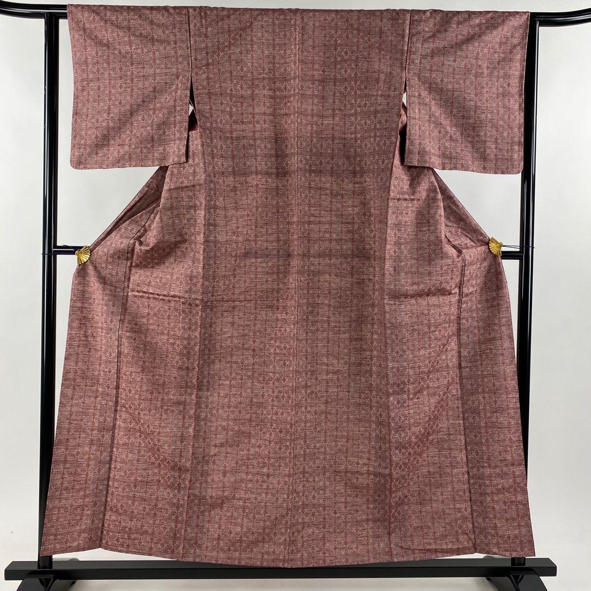 平和屋着物○結城紬 千草色 正絹 逸品 DAAV1323tw