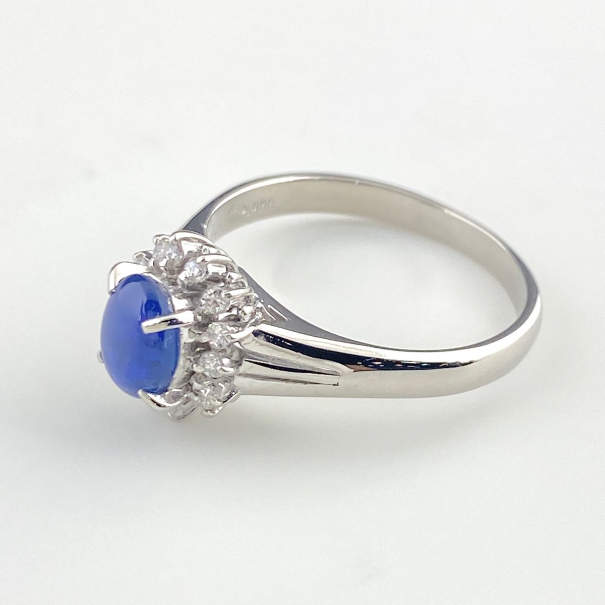 サファイア デザインリング 14号 Pt900