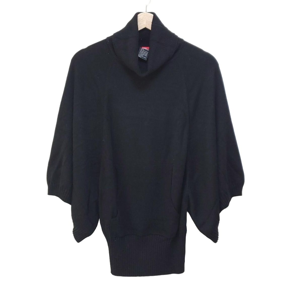 DOUBLE STANDARD CLOTHING ダブルスタンダードクロージング 七分袖セーター サイズF レディース - 黒 タートルネック