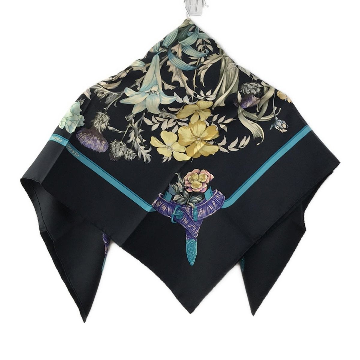 HERMES(エルメス) スカーフ カレ90 イエロー×アイボリー×マルチ
