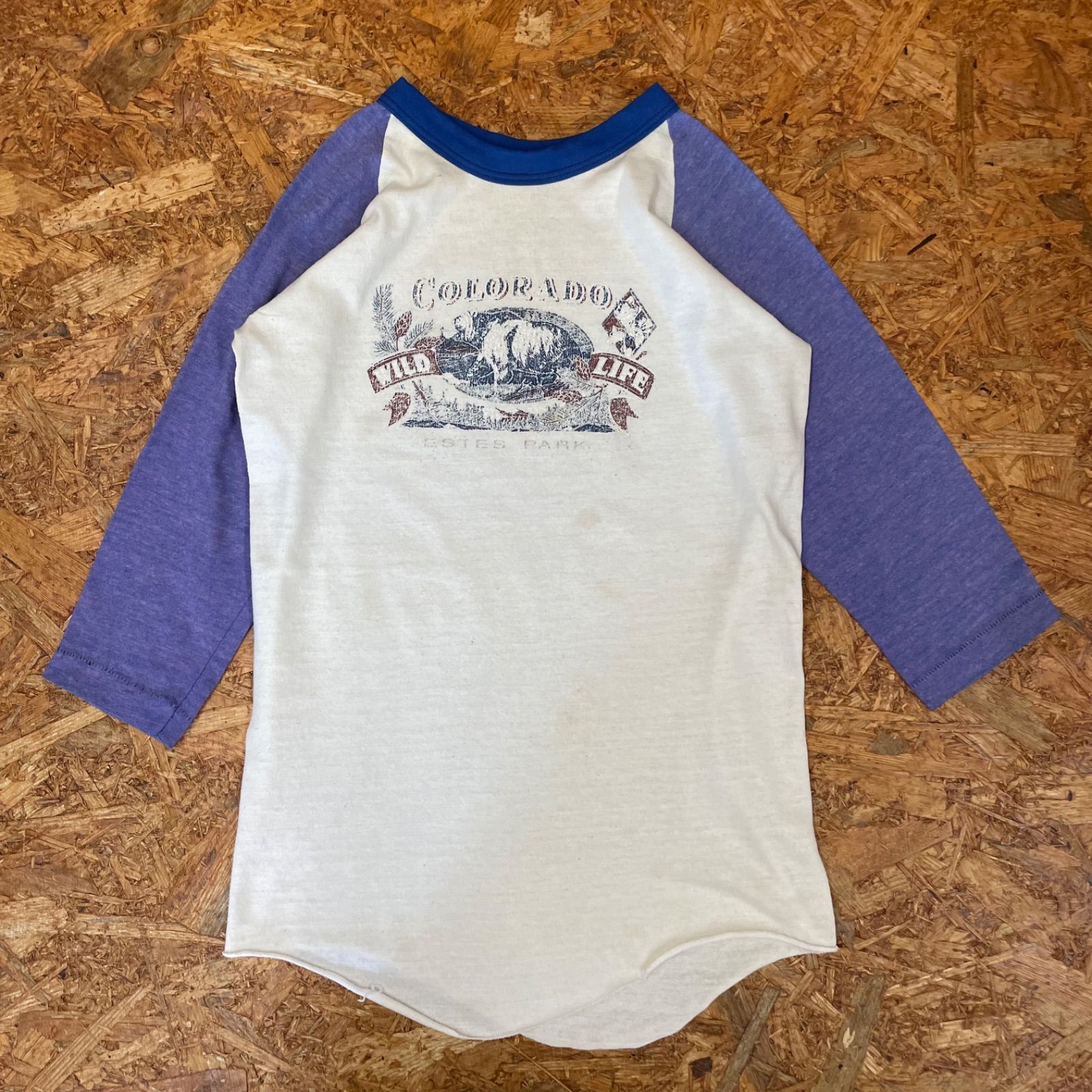 OLD ヴィンテージ　USED　古着　US古着　USA製　デザインブルゾン　マリンモチーフ　フルジップ　L USA製 \u002770s~\u002780s sportswear ラグランTシャツ XL 旧タグ 半袖 US古着 70