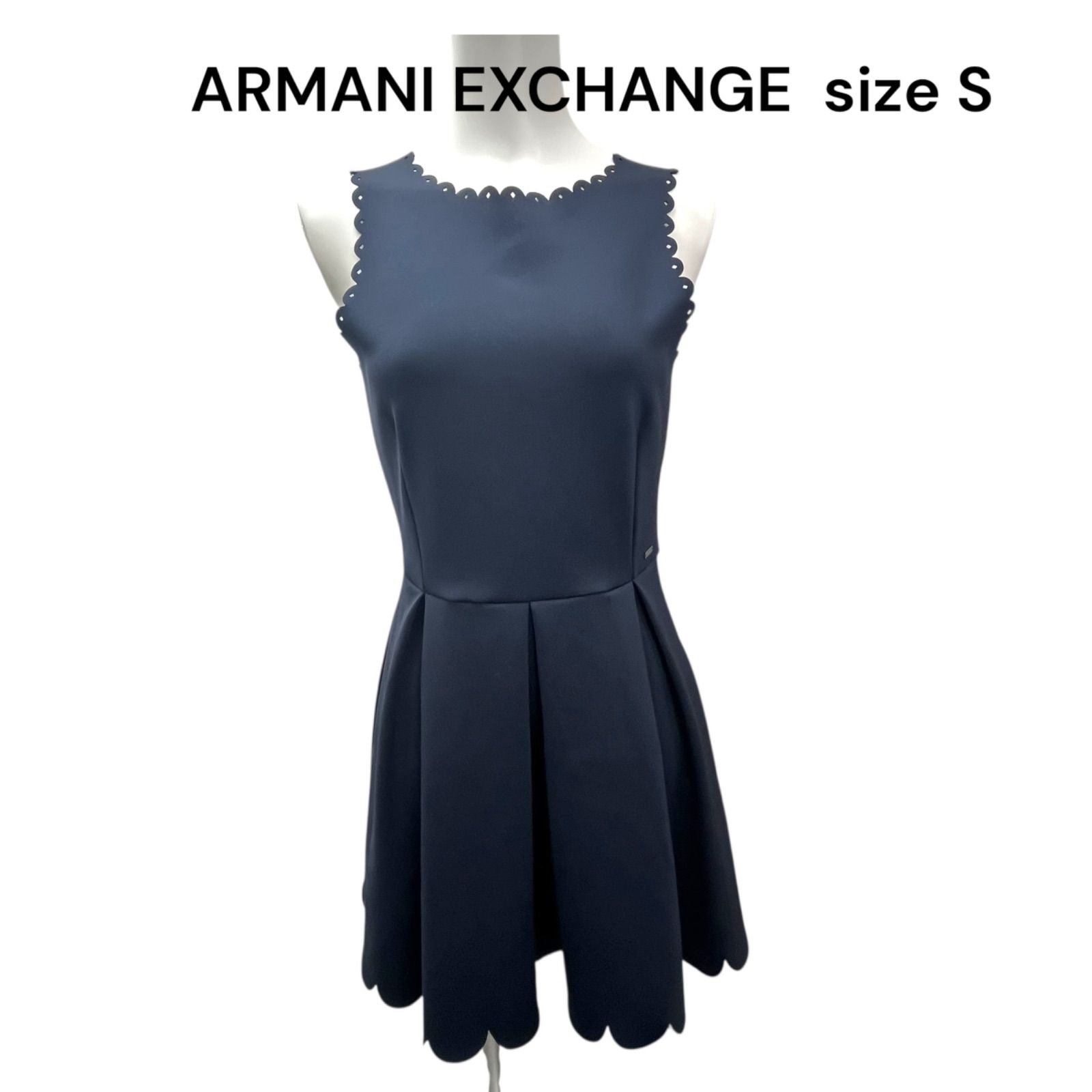 □ アルマーニエクスチェンジ ARMANI EXCHANGE お洒落カットワーク ワンピース S レディース S5S619