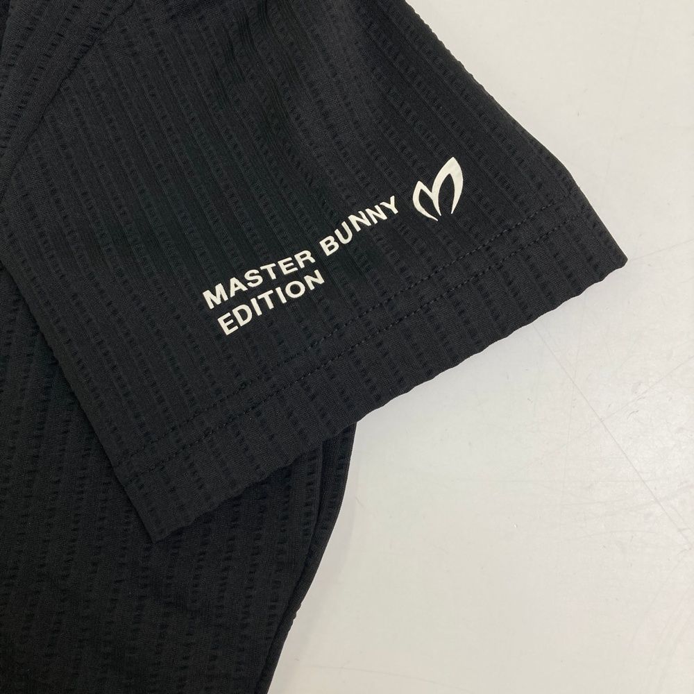 サイズ：0 MASTER BUNNY EDITION マスターバニーエディション 2023年モデル 半袖ポロシャツ サークルロゴ  ブラック系 [240101414373] ゴルフウェア レディース ストスト サイズ：1 MASTER BUNNY EDITION マスターバニーエディション