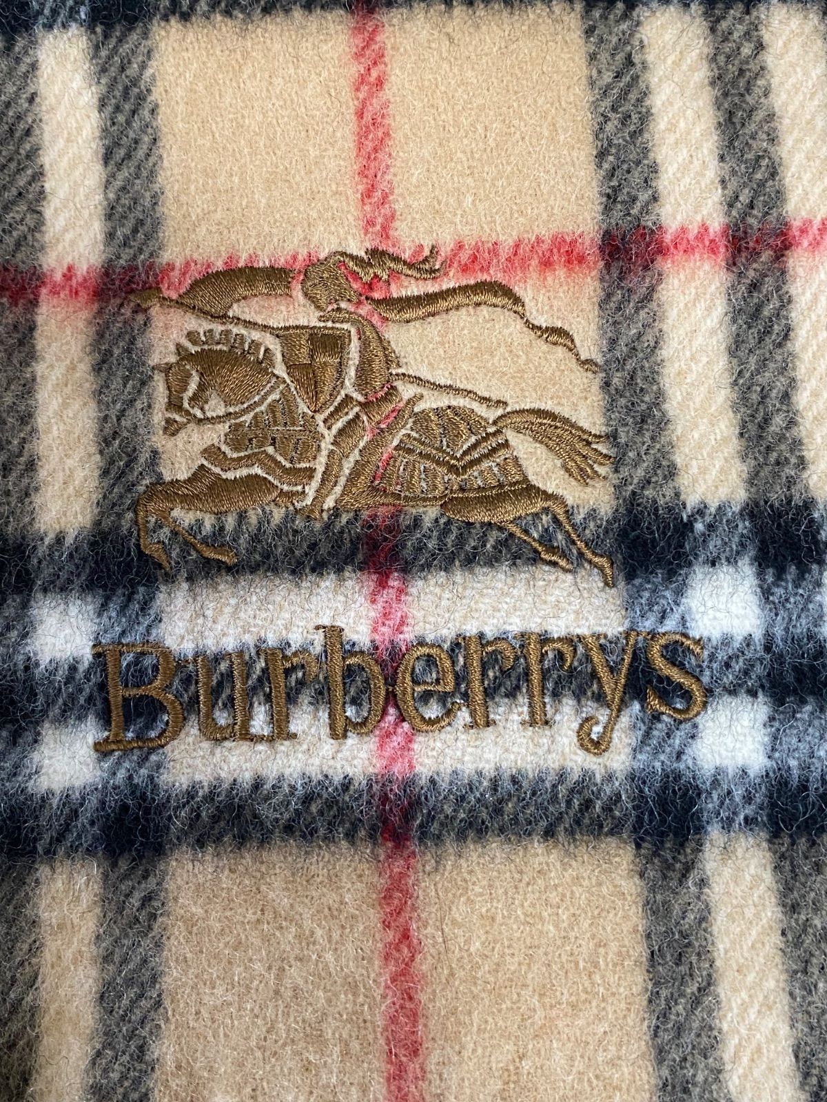 タグ付き バーバリーズ ノバチェック イギリス製 ウール ショール