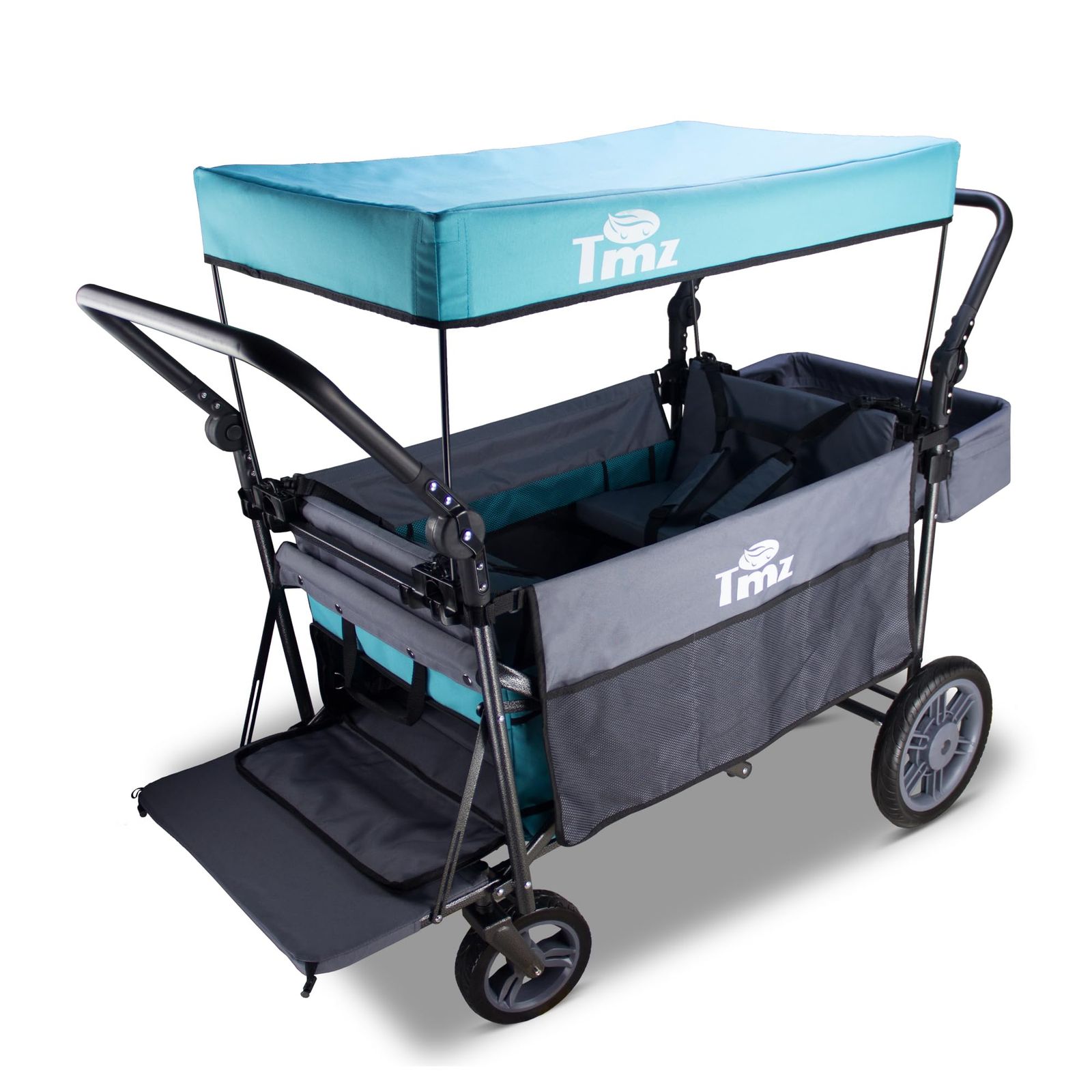 Tmz 折りたたみキャリーカート ターコイズ/グレー Tmz 折りたたみ