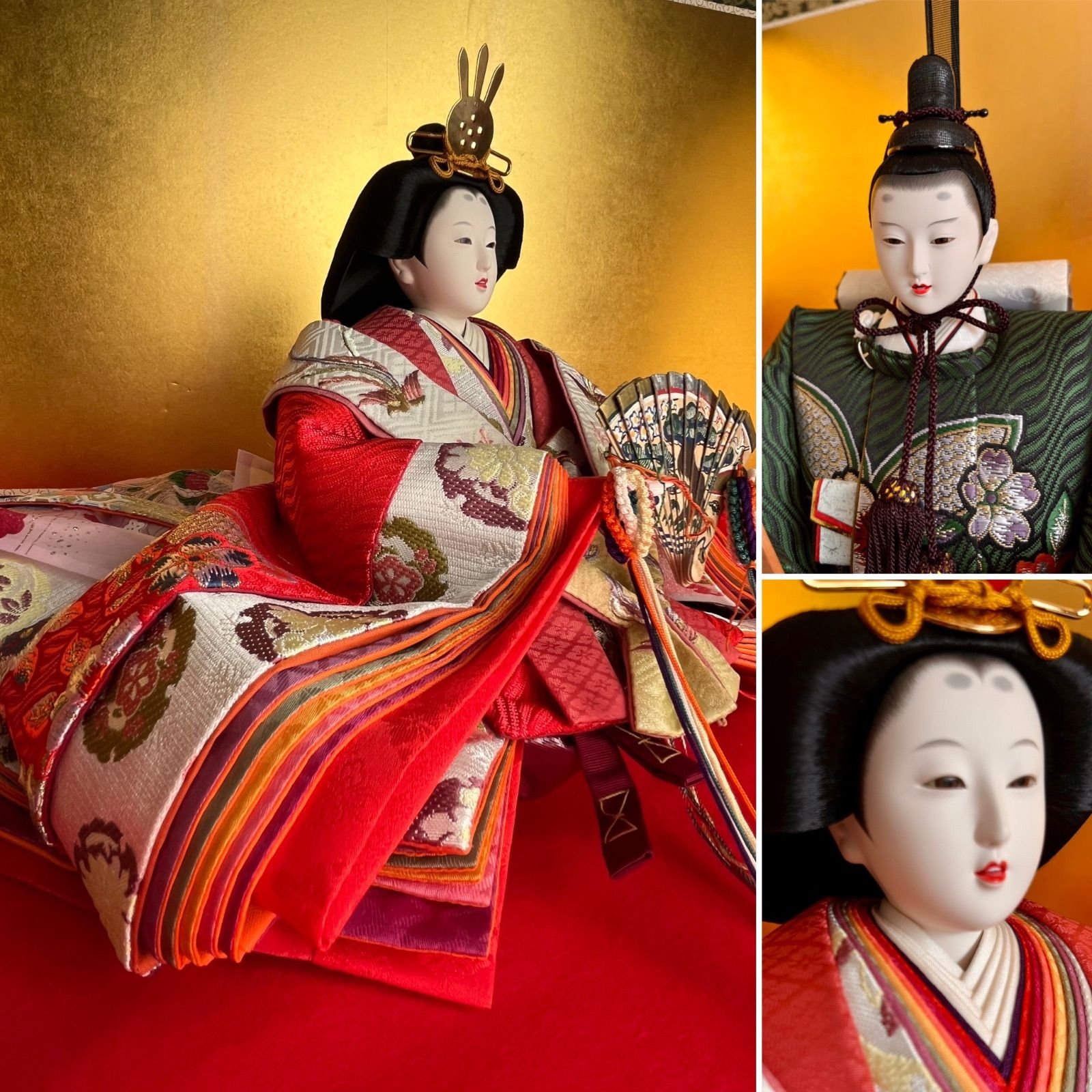 人形館】「有職雲上流造花桜橘K-101」雛人形・雛道具・雛御殿.蒔絵