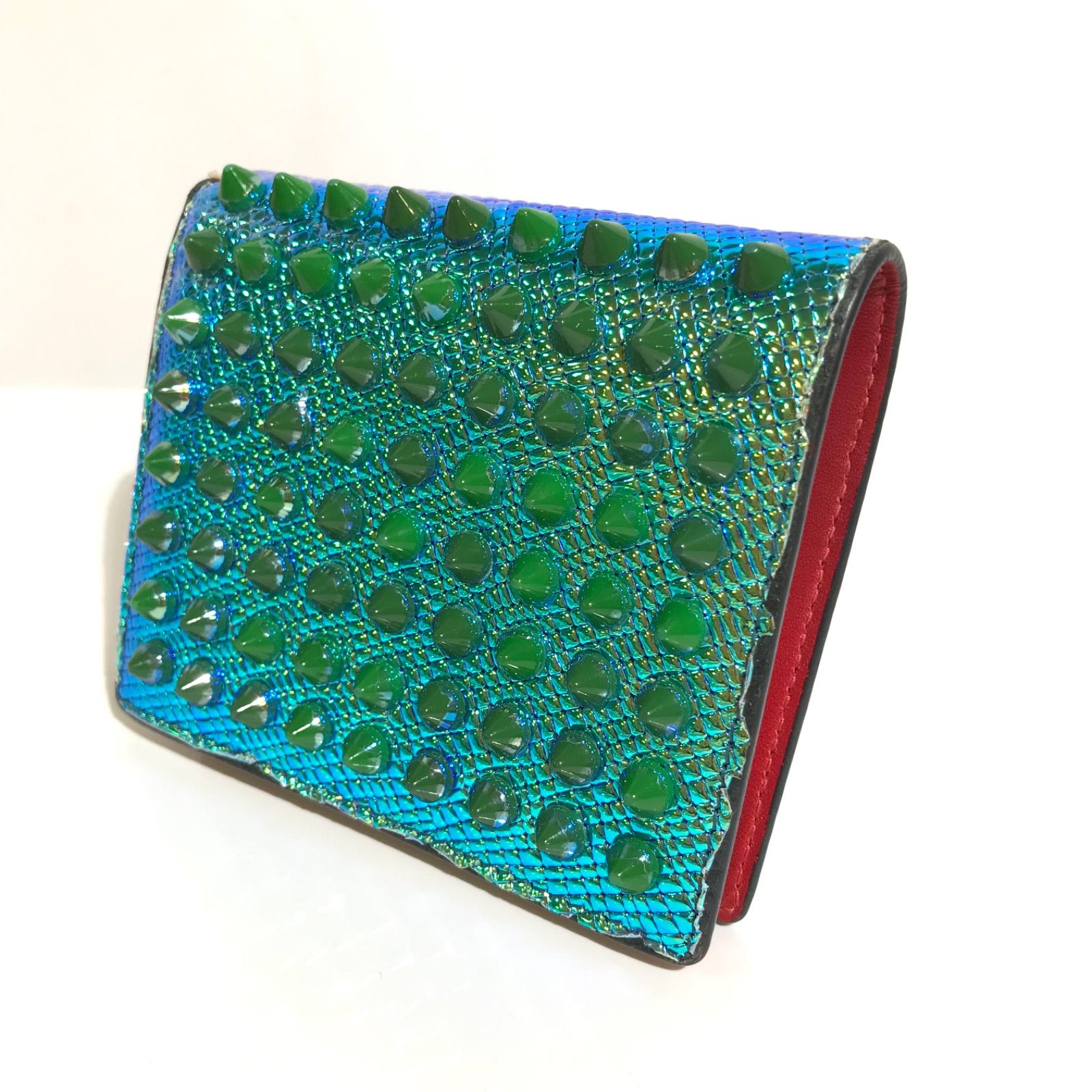 ルブタン スタッズ 二つ折り ミニウォレット 【公式通販】